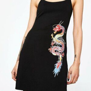 Current Mood Embroidered Dragon Dress